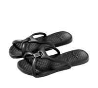 OPIGJUFD Pantuflas plegables Sandalias plegables portátiles Sle Busin Trip Ex zapatillas de playa antideslizantes Bot pareja Para uso turístico(Black,37-38)