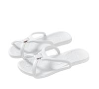OPIGJUFD Pantuflas plegables Sandalias plegables portátiles Sle Busin Trip Ex zapatillas de playa antideslizantes Bot pareja Para uso turístico(White,37-38)