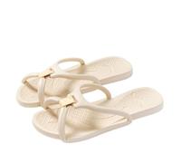 OPIGJUFD Pantuflas plegables Sandalias plegables portátiles Sle Busin Trip Ex zapatillas de playa antideslizantes Bot pareja Para uso turístico(Beige,45-46)