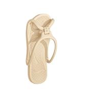 OPIGJUFD Pantuflas plegables Zapatillas de viaje plegables, chanclas unisex, Hotel, antideslizantes, baño, interior, exterior, portátiles, ligeras, cómodas Para uso turístico(Beige,39-40)
