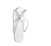 OPIGJUFD Pantuflas plegables Zapatillas plegables de viaje for baño Hotel, sandalias cómodas portátiles antideslizantes y ligeras for el hogar for hombre Para uso turístico(White,37-38)