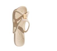 OPIGJUFD Pantuflas plegables Zapatillas plegables portátiles de viaje for hombres, natación, baño, antideslizantes, suministros, mujeres frescas, ligeras Para uso turístico(Beige,43-44)