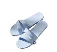 OPIGJUFD Pantuflas plegables Zapatillas portátiles de viaje, plegables ligeras antideslizantes for hombres y mujeres Para uso turístico(Blue,35-36)