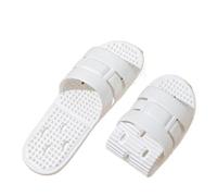OPIGJUFD Pantuflas plegables Zapatillas portátiles plegables for mujer, antideslizantes, huecas, for baño, fugas de, secado rápido, ligeras y compactas for viajar Para uso turístico(WHITE,43-44)