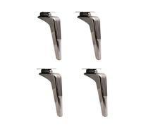 OPIGJUFD Patas para Muebles 4 Uds 15/18cm for Patas de sofá Muebles Metal Soporte Negro Dorado gabinete baño Cama Mesa Centro reemplazo(4pcs 18cm Gun Black)