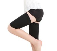 OPIGJUFD Perneras Ciclismo 1 par de calcetines compresión ajustados con forma muslo for hombres y mujeres deportistas que previenen las varices. Calcetines pierna doble(Black,M)