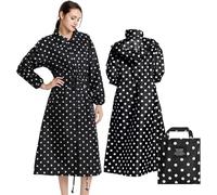 OPIGJUFD Poncho Impermeable Chubasqueros largos for mujer, chaqueta impermeable, plegable, con capucha, cortavientos, ligero, cintura ajustable for exteriores(SKY BLUE,XL)