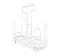 OPIGJUFD Portavasos De Papel Cup Rack Iron Art Holder Dispenser Lid Storage Box For Countertops Durable Coffee For Kitchen Almacenamiento(White)