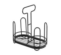 OPIGJUFD Portavasos De Papel Cup Rack Iron Art Holder Dispenser Lid Storage Box For Countertops Durable Coffee For Kitchen Almacenamiento(Black)