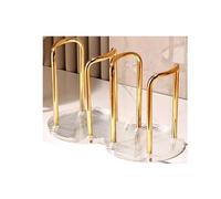 OPIGJUFD Portavasos De Papel Cup Storage Holder Water Tea Cups Dispenser Rack Shelf With Longer Stick Mug Display Stand Home Organizer Almacenamiento(Double Cup Gold)