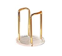 OPIGJUFD Portavasos De Papel Cup Storage Holder Water Tea Cups Dispenser Rack Shelf With Longer Stick Mug Display Stand Home Organizer Almacenamiento(Single gold)
