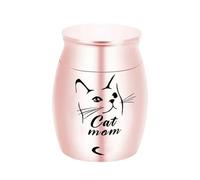 OPIGJUFD Urna para Mascotas Urna de cremación Gran tamaño for Cenizas Mascotas, ataúd Recuerdo for Perros, Gatos, pájaros y Ratones, columbario for para Memoria(Rose Gold)