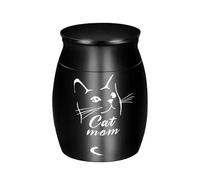 OPIGJUFD Urna para Mascotas Urna de cremación Gran tamaño for Cenizas Mascotas, ataúd Recuerdo for Perros, Gatos, pájaros y Ratones, columbario for para Memoria(Black)