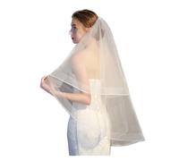 OPIGJUFD Velo de novia Pañuelo For La Cabeza Sencillo Y Corto For Vestido De Novia, Accesorios Para una boda(Beige)