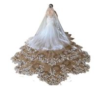 OPIGJUFD Velo de novia Velo de novia catedral Accesorios Boda Voile Para una boda(Color-12,300cm)