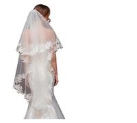 OPIGJUFD Velo de novia Velo de novia con peine que cubre la cara Para una boda(Ivory)