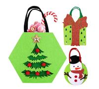 Opilroyn Bolsas de regalo de Navidad, bolsa de almacenamiento reutilizable no tejida, bolsas de Navidad, para invierno, fiesta, celebración, chocolate, dulces, galletas, juguetes pequeños