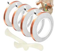 Opilroyn Copper Foil Tape - Glass Soldering, 4 Roll Repair Tape