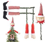 Opilroyn Decoración de encaje para árbol de Navidad, decoración navideña, accesorio de decoración de invierno, punta de árbol de Navidad, decoración con bufanda y gorro para el hogar, días festivos