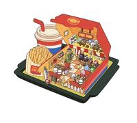 Opilroyn Escenas De Pegatinas Para Adultos | Pegatina 3D Infantil - Haga Su Propia Etiqueta De Escena De Tienda En Miniatura, Decoración Creativa Para El Hogar Habitación Cuaderno Y Álbum De Repuestos