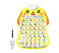 Opilroyn Gráficos de enseñanza de jardín de infantes para pared, cuero gráfico de pared para niños | Juguetes educativos para niños | Cartel interactivo del alfabeto del número de fruta verde con