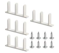 Opilroyn Guía para puertas retráctiles | 4 guías deslizantes inferiores para puertas de derivación | Piezas de repuesto con tornillos para cocina, dormitorio, baño con estabilidad