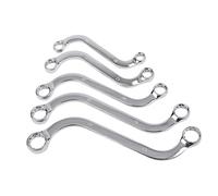 Opilroyn Juego de 5 Llaves de S-Style de Doble Cara, métricas, pulidas de Espejo, Resistentes a la corrosión, Herramientas de Mano, para Reparaciones mecánicas, minería, construcción y
