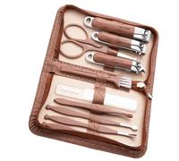 Opilroyn Juego de cortaúñas, juego de herramientas para el cuidado de uñas, 10 tijeras de uñas, kit de manicura y, kits de cuidado profesional, herramientas de para viajes a casa