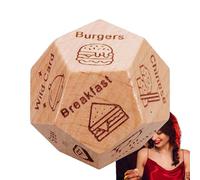 Opilroyn Juego de dados de cita nocturna para adultos, dados de citas para parejas, dados de decisión, dados de cena, dados de comida, dados de citas de madera para cumpleaños, Navidad, día de San