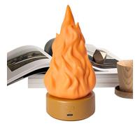 Opilroyn Lámpara de llama, luces de noche de fuego falsas, decoración navideña, iluminación ambiental recargable sin llama para camping, estante, fiesta, Navidad, jardín, dormitorio, patio