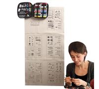 Opilroyn Libro de bordado: guía completa de costura y costura,Guía de aprendizaje de libros paso a paso para reparar ropa Proyectos de clase Bordados Artesanía Amantes Hacer disfraces