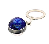 Opilroyn Llavero con signo del zodiaco - Llavero con colgante de horóscopo, signo del zodiaco luminoso, accesorios de decoración para mochila para niñas y mujeres, doble cara de, lleo, Siehe
