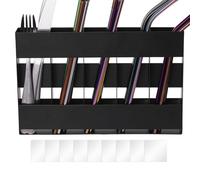 Opilroyn Pajitas organizadoras, de almacenamiento para 5 tipos de pajitas - Reutilizable ahorro de espacio con 9 almohadillas adhesivas de doble cara para utensilios para el hogar, restaurante