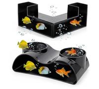 Opilroyn para Peces - Dos Piezas Doble Entrada decoración estética - Cueva de Peces y Accesorios de Acuario - para gambas,corydoras,bagres,kuhli Loach: enriquecimiento, Descanso, sueño y