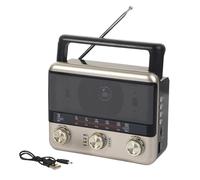Opilroyn Radio Solar - Radio de Supervivencia Con Alarma Meteorológica Y Función De Carga Solar,Equipo Recargable Inalámbrico Al Aire Libre Estilo Retro Para Familia Adolescentes Vela Senderismo