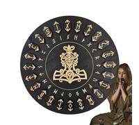 Opilroyn Runas de adivinación de madera, runas de madera hechas a mano para manualidades de brujas, suministros decorativos de bruja con inscripciones inmortales, herramientas de artesanía para altar,