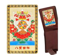 Opilroyn Tarjeta de Dios Chino de la Riqueza, Tarjeta de Oro de Dios de la Riqueza - Tarjeta de Dios de la Riqueza China,Mujer Hombre Monedero Decoración Tarjeta de Talismán Dorado para la