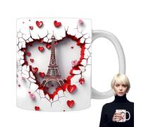 Opilroyn Taza de café Torre, Taza Torre | Tazas de té y café de cerámica para agua,Novedad taza de bebidas con efecto de oficina, tazas de café para el hogar para mujeres, uo, cumpleaños