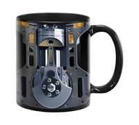 Opilroyn Tazas mecánicas para hombres, taza de café mecánica divertida | Tazas de espresso para motor | Taza divertida del motor mecánico, tazas de café frescas, decoración de escritorio taza para