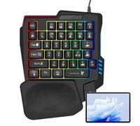 Opilroyn Teclado mecánico mecánico mecánico con una sola mano, tablero de ggaming RGB programable para casa, residencia universitaria, apartamento, ordenador, móvil