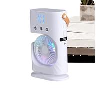 Opilroyn Ventilador pulverizador, ventilador de mesa multifuncional con humidificador y refrigeración de 3 velocidades, mini enfriador de aire silencioso para escritorio | Enfriador de aire