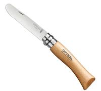 Opinel 0442001696 - Navaja con punta redondeada y mango en haya natural, color beige, talla 8 cm