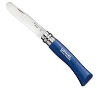 Opinel 0442001697 - Mostrador con punta redondeada y mango en carpe, color azul, talla 8 cm