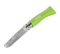 Opinel Navaja para niños My First Opinel N°07 - Punta redondeada, mango en carpe, Verde manzana 8 cm