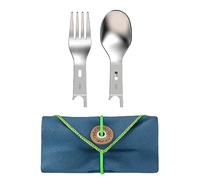 Opinel - Accesorios de Picnic + - con 2 Insertos de Tenedor y Cuchara y Estuche de Servilleta de Microfibra - Ideal para Picnic, Camping, Viajes - Fabricación Francesa