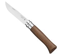 OPINEL - Caja N°08 Cuchillo Plegable - Hoja de Acero Inoxidable - Mango de Madera de Nogal - Corte Perfecto, Mantenimiento Sencillo - Anillo de Seguridad Virobloc - Fabricación Francesa