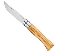 OPINEL - Caja N°9 Navaja de Bolsillo - Hoja de Acero Inoxidable - Mango de Olivo - Comodidad de Corte, Uso Diario - Anillo de Seguridad Virobloc - Fabricación Francesa