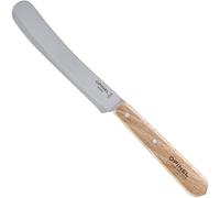 Opinel Cuchillo de desayuno, hoja serrada 11,5 cm, acero X50CrMoV15, mango madera de haya marrón claro