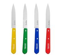 OPINEL - Estuche de 4 Cuchillos de Cocina N°112 - Hoja de Acero Inoxidable de 10 cm - Ideal para la Cocina - Garantía de por Vida - Fabricación Francesa - Colores Clásicos