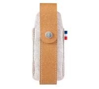 Opinel Estuche para Cuchillos de Exterior M de Piel reciclada y Fieltro R Pet, Color marrón, para Opinel N°07 a N°09 y Effilé 8/10